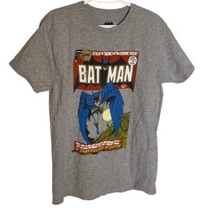 BATMAN Men’s Graphic Batman T-Shirt Grey Superhero Comics Marvel Medium